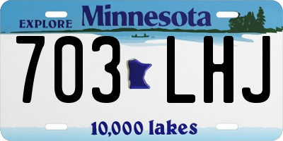 MN license plate 703LHJ