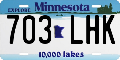 MN license plate 703LHK