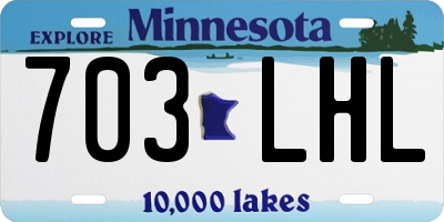 MN license plate 703LHL