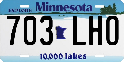 MN license plate 703LHO