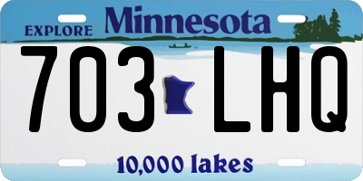 MN license plate 703LHQ