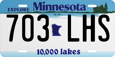 MN license plate 703LHS