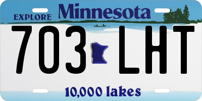 MN license plate 703LHT