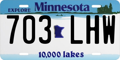 MN license plate 703LHW