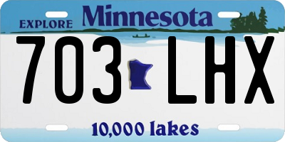 MN license plate 703LHX