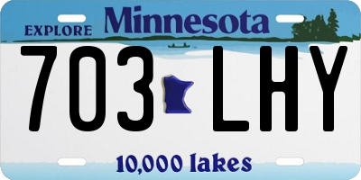 MN license plate 703LHY