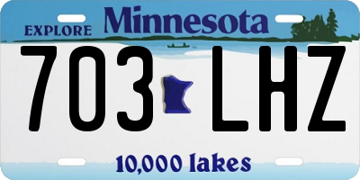 MN license plate 703LHZ
