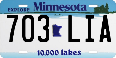 MN license plate 703LIA