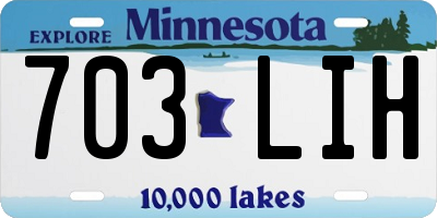 MN license plate 703LIH