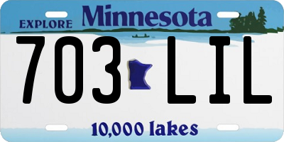 MN license plate 703LIL