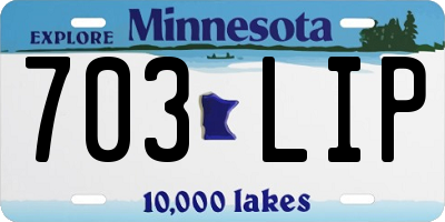 MN license plate 703LIP
