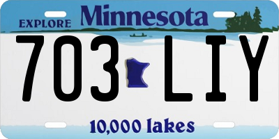 MN license plate 703LIY