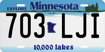 MN license plate 703LJI