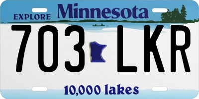 MN license plate 703LKR