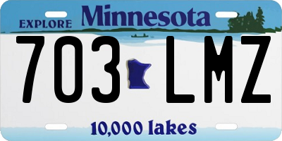 MN license plate 703LMZ