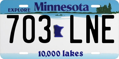 MN license plate 703LNE