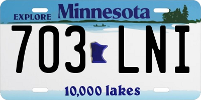 MN license plate 703LNI
