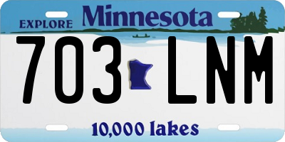 MN license plate 703LNM