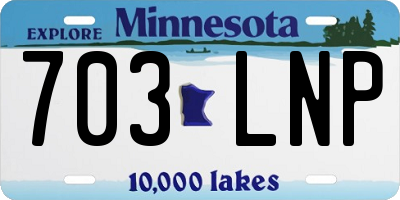 MN license plate 703LNP