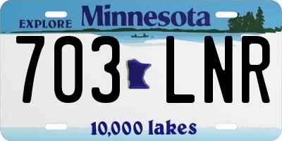 MN license plate 703LNR