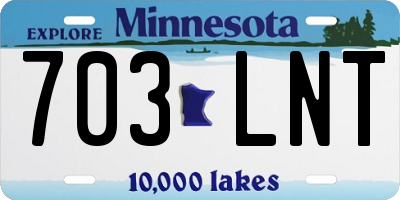 MN license plate 703LNT