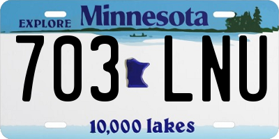 MN license plate 703LNU
