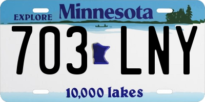 MN license plate 703LNY