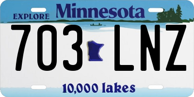 MN license plate 703LNZ