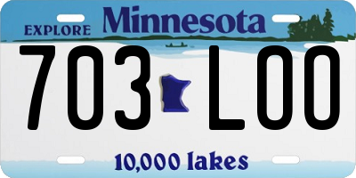MN license plate 703LOO