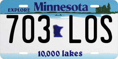 MN license plate 703LOS
