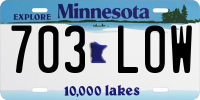 MN license plate 703LOW