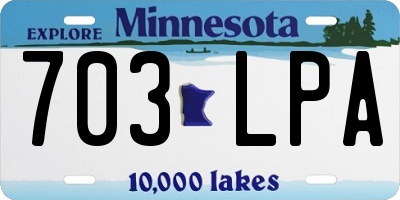 MN license plate 703LPA