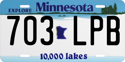 MN license plate 703LPB