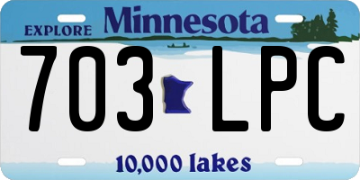 MN license plate 703LPC