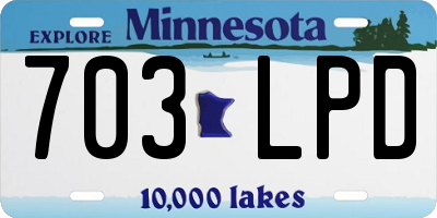 MN license plate 703LPD