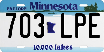 MN license plate 703LPE