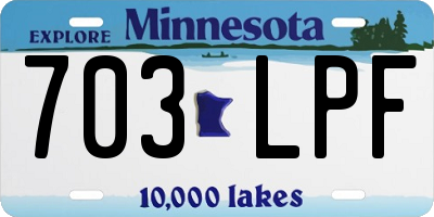 MN license plate 703LPF