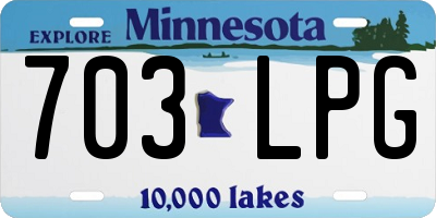 MN license plate 703LPG