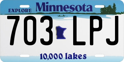 MN license plate 703LPJ