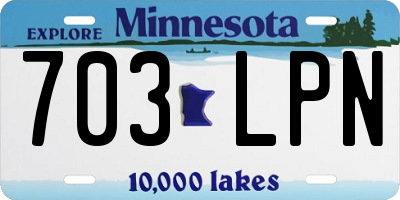 MN license plate 703LPN