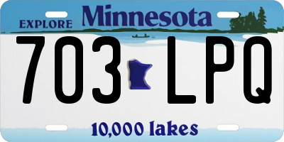 MN license plate 703LPQ
