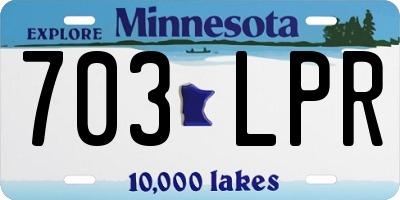 MN license plate 703LPR