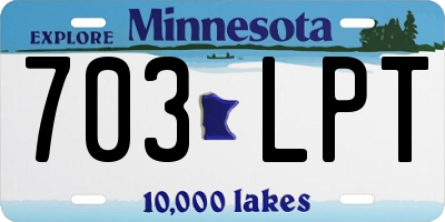 MN license plate 703LPT