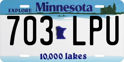MN license plate 703LPU