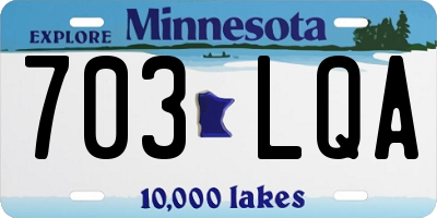 MN license plate 703LQA