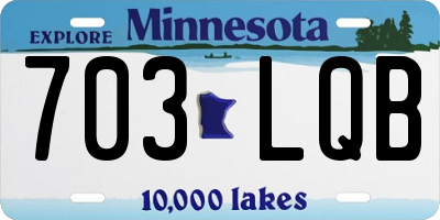 MN license plate 703LQB