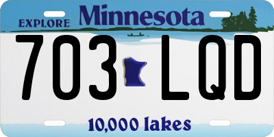 MN license plate 703LQD