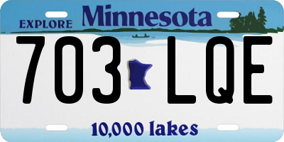 MN license plate 703LQE