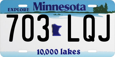 MN license plate 703LQJ