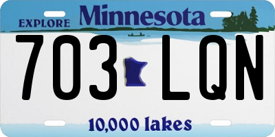 MN license plate 703LQN